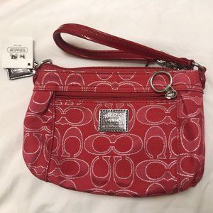 Pink Coach Wristlet